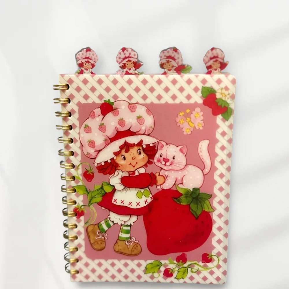Strawberry and Cat Spiral Notebook